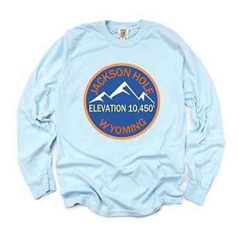 Jackson Hole Ski Resort Garment Dyed Long Sleeve Tees