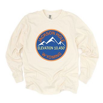 Jackson Hole Ski Resort Garment Dyed Long Sleeve Tees