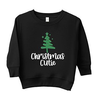 Christmas Cutie Tree Glitter Youth Ultra-soft Graphic Sweatshirt