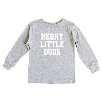 Merry Little Dude Toddler Long Sleeve Graphic Tee