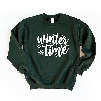 Simply Sage Market Winter Time Snowflakes Sweatshirt