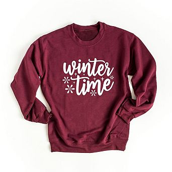Simply Sage Market Winter Time Snowflakes Sweatshirt