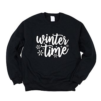 Simply Sage Market Winter Time Snowflakes Sweatshirt