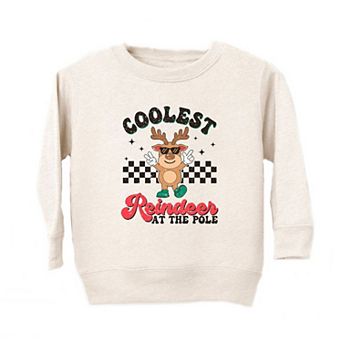 Coolest Reindeer At The Pole Toddler Graphic Sweatshirt