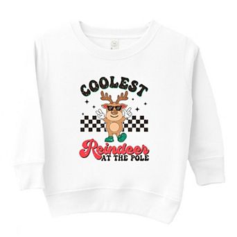 Coolest Reindeer At The Pole Toddler Graphic Sweatshirt