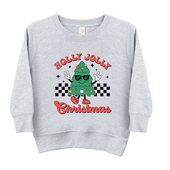 Holly Jolly Christmas Tree Toddler Graphic Sweatshirt