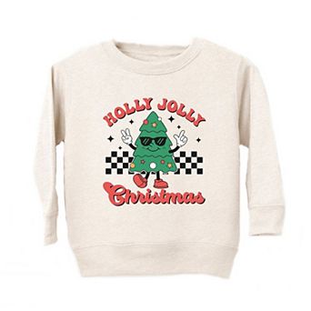 Holly Jolly Christmas Tree Toddler Graphic Sweatshirt