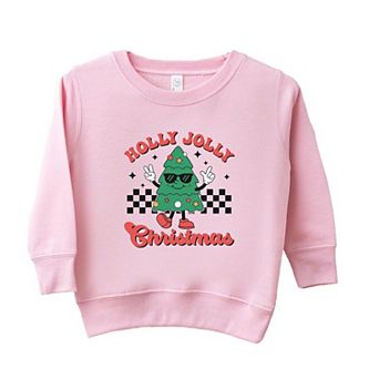 Holly Jolly Christmas Tree Toddler Graphic Sweatshirt