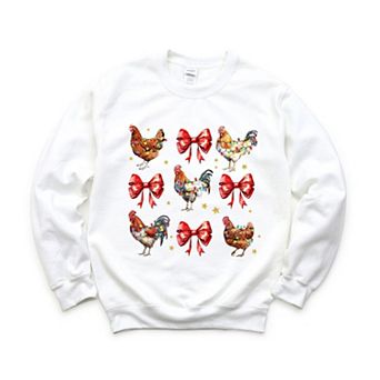 Coquette Christmas Chicken Sweatshirt