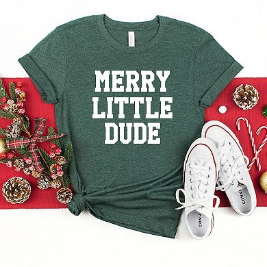 Merry Little Dude Youth Short Sleeve Graphic Tee