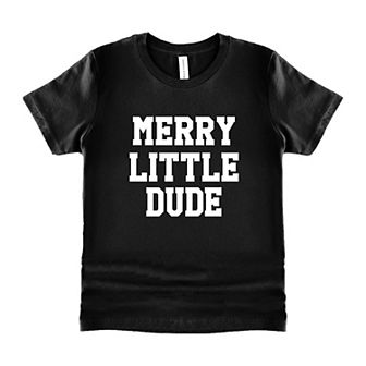 Merry Little Dude Youth Short Sleeve Graphic Tee