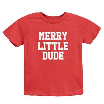 Merry Little Dude Youth Short Sleeve Graphic Tee