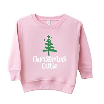 Christmas Cutie Tree Glitter Toddler Graphic Sweatshirt