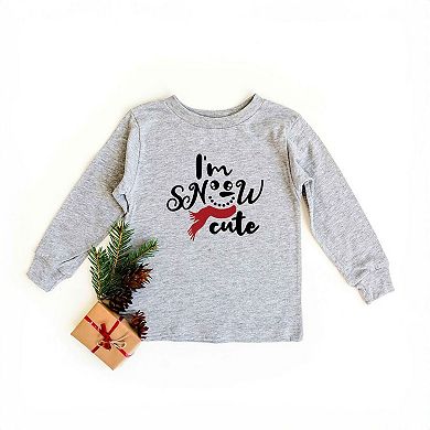 I'm Snow Cute Glitter Toddler Long Sleeve Graphic Tee