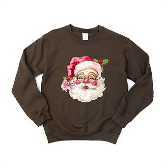 Simply Sage Market Watercolor Santa Face Sweatshirt
