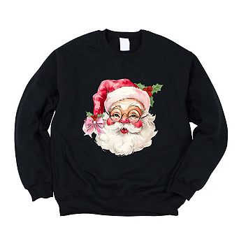 Simply Sage Market Watercolor Santa Face Sweatshirt