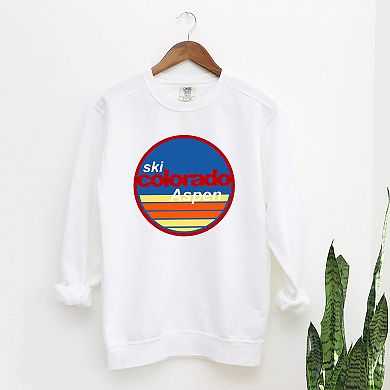 Aspen Ski Resort Garment Dyed Sweatshirt