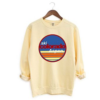 Aspen Ski Resort Garment Dyed Sweatshirt