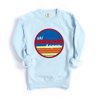 Aspen Ski Resort Garment Dyed Sweatshirt
