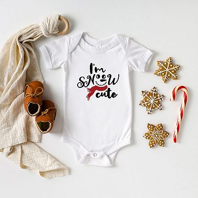 The Juniper Shop I'm Snow Cute Glitter Baby Bodysuit