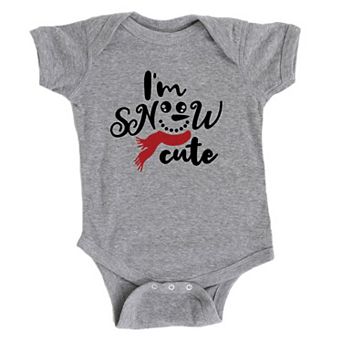 The Juniper Shop I'm Snow Cute Glitter Baby Bodysuit