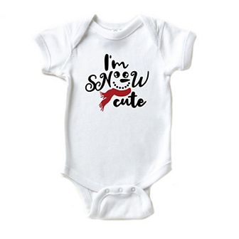 The Juniper Shop I'm Snow Cute Glitter Baby Bodysuit