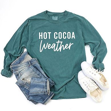 Hot Cocoa Weather Garment Dyed Long Sleeve Tees