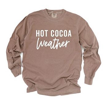 Hot Cocoa Weather Garment Dyed Long Sleeve Tees