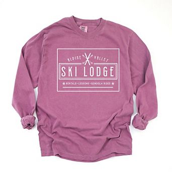Alpine Valley Ski Lodge Garment Dyed Long Sleeve Tees
