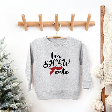 I'm Snow Cute Glitter Toddler Graphic Sweatshirt