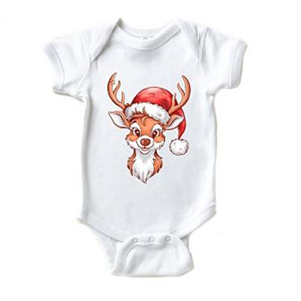 Cute Reindeer Head Baby Bodysuit