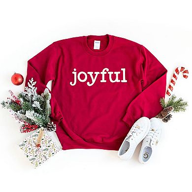 Joyful Bold Raised Print Sweatshirt
