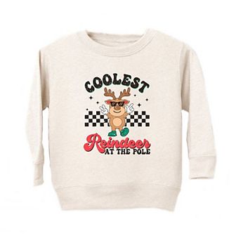 Coolest Reindeer At The Pole Youth Ultra-soft Graphic Sweatshirt