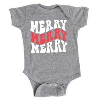 The Juniper Shop Merry Stacked Wavy Glitter Baby Bodysuit