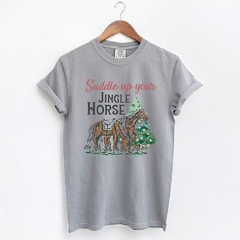 Saddle Your Jingle Horse Garment Dyed Tees