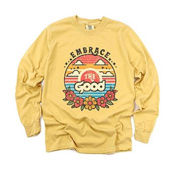 Embrace The Good Sunset Garment Dyed Long Sleeve Tees