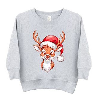 Cute Reindeer Head Youth Ultra-soft Graphic Sweatshirt