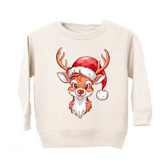 Cute Reindeer Head Youth Ultra-soft Graphic Sweatshirt