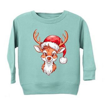 Cute Reindeer Head Youth Ultra-soft Graphic Sweatshirt
