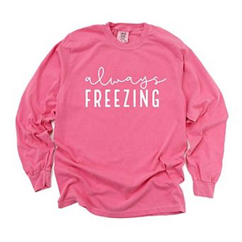 Always Freezing Garment Dyed Long Sleeve Tees