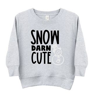 Snow Darn Cute Glitter Toddler Graphic Sweatshirt