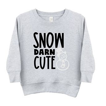 Snow Darn Cute Glitter Toddler Graphic Sweatshirt