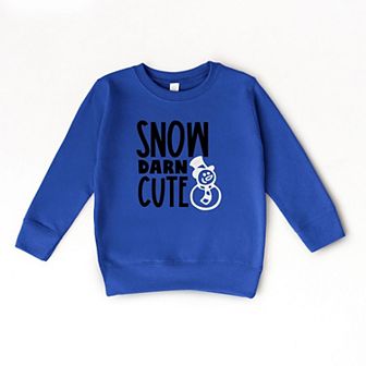 Snow Darn Cute Glitter Toddler Graphic Sweatshirt