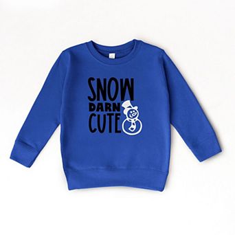 Snow Darn Cute Glitter Toddler Graphic Sweatshirt