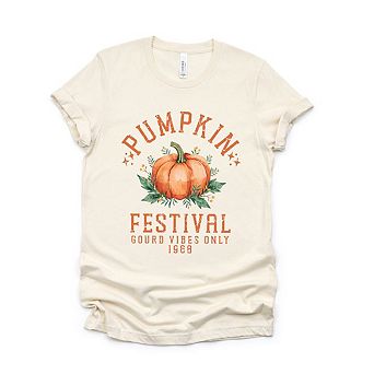 Simply Sage Market Pumpkin Gourd Vibes Only Short Sleeve Tee - 2XL - Blush