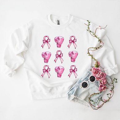 Coquette Breast Cancer Collage Sweatshirt