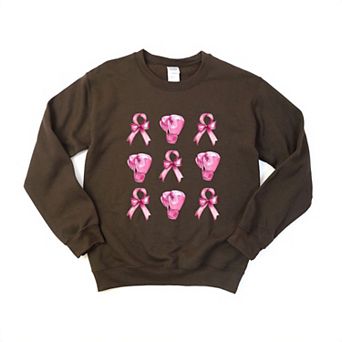 Coquette Breast Cancer Collage Sweatshirt