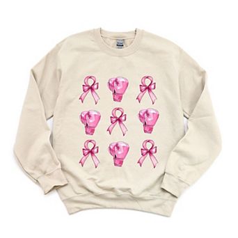 Coquette Breast Cancer Collage Sweatshirt