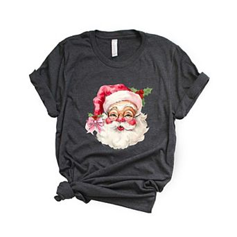 Simply Sage Market Watercolor Santa Face Short Sleeve Tee