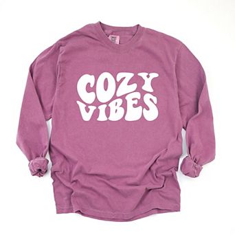 Cozy Vibes Garment Dyed Long Sleeve Tees